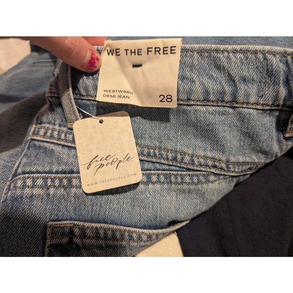 Free People Westward Denim Jean Size 28 Woman's NWT - Picture 4 of 12